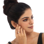 Eternal Glow Radiant Solitaire Silver Ring for Women  - Adila Jewels