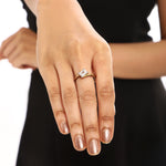 Eternal Glow Radiant Solitaire Silver Rings for Women  - Adila Jewels