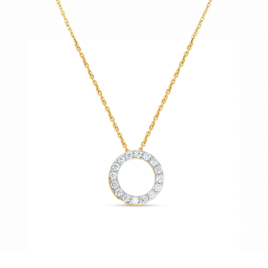 Chandini Circle 0.50ct Moissanite Silver Pendant