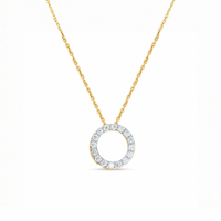 Chandini Circle 0.50ct Moissanite Silver Pendant