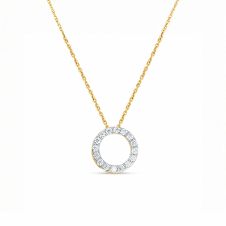 Chandini Circle 0.50ct Moissanite Silver Pendant