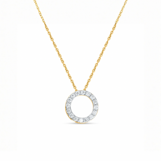 Chandini Circle 0.50ct Moissanite Silver Pendant