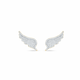 Angel wings Silver Moissanite Earrings