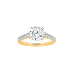 The Cathedral Round Moissanite Ring