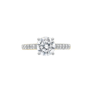 The Cathedral Round Moissanite Ring