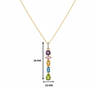 Gelato Glow Silver Multi Colour Pendant