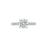 The Cathedral Round Moissanite Ring