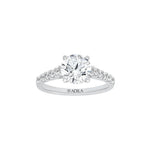 The Cathedral Round Moissanite Ring