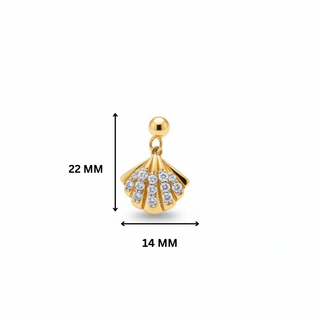 Sea Shell Silver Slider Charm | Silver Charms Collection | Adila Jewels