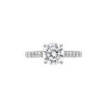 The Cathedral Round Moissanite Ring