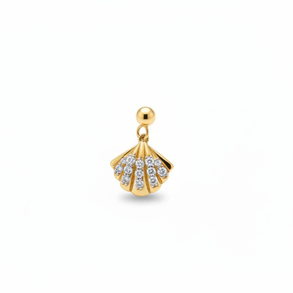 Sea Shell Silver Slider Charm | Silver Charms Collection | Adila Jewels