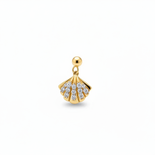 Sea Shell Silver Slider Charm | Silver Charms Collection | Adila Jewels