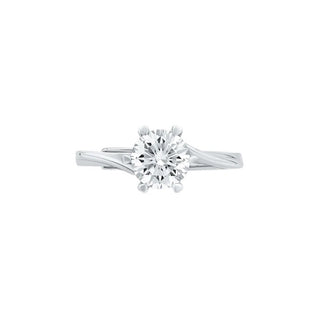 Avyanna Solitaire Moissanite Silver Ring