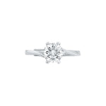 Avyanna Solitaire Moissanite Silver Ring