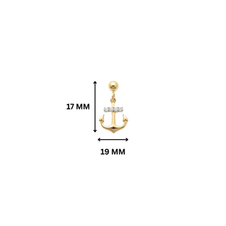 Anchor Slider Charm Silver Moissanite | Silver Charm | Adila Jewels