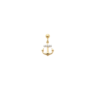 Anchor Slider Charm Silver Moissanite | Silver Charm | Adila Jewels