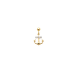 Anchor Slider Charm Silver Moissanite | Silver Charm | Adila Jewels
