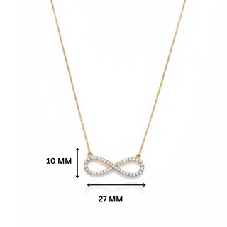 Nitya Infinite Silver Moissanite Necklace | Silver Infinite Pendant | Adila Jewels
