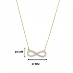 Nitya Infinite Silver Moissanite Necklace | Silver Infinite Pendant | Adila Jewels