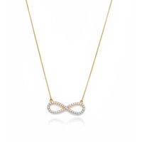 Nitya Infinite Silver Moissanite Necklace | Silver Infinite Pendant | Adila Jewels
