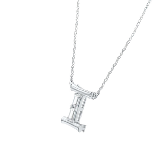 Isha Initial 'I' Moissanite Necklace