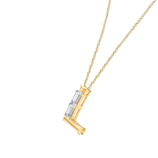Lara Initial 'L' Moissanite Necklace