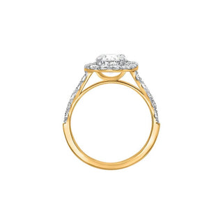 The Halo Round Moissanite Ring