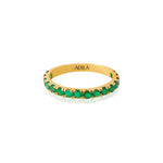 Matcha Pop Emerald Silver Band Ring