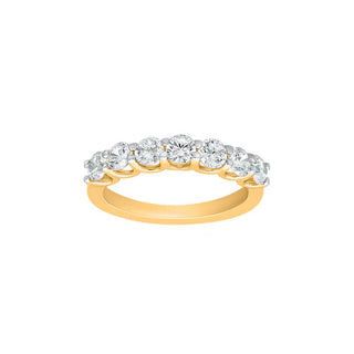 Classic Seven Round Shape Moissanite Band Ring