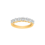 Classic Seven Round Shape Moissanite Band Ring