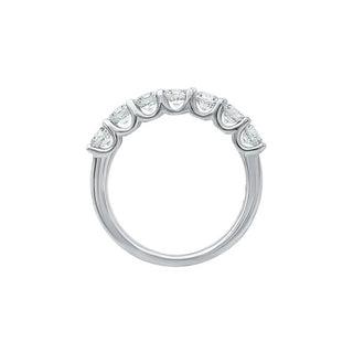 Classic Seven Round Shape Moissanite Band Ring
