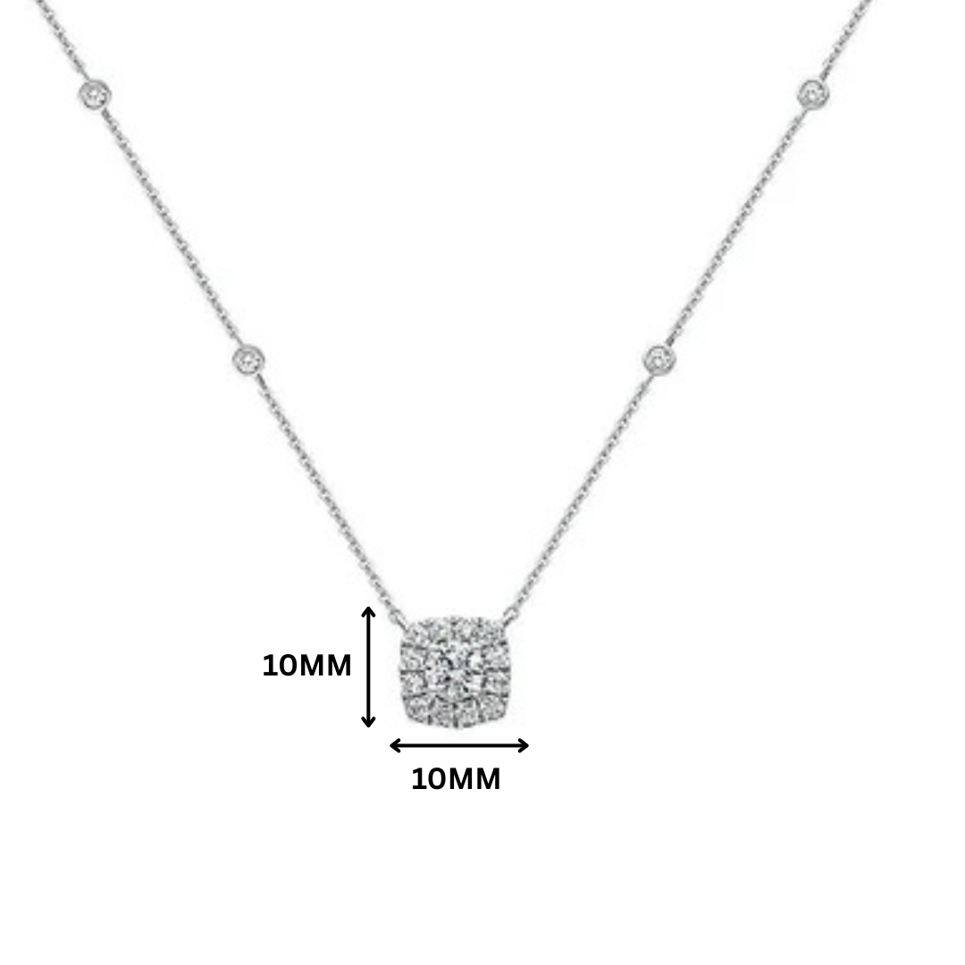 Meher Halo Moissanite Necklace