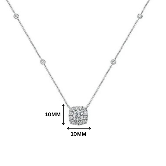 Meher Halo Moissanite Necklace
