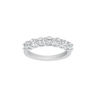 Classic Seven Round Shape Moissanite Band Ring
