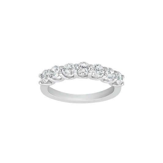 Classic Seven Round Shape Moissanite Band Ring