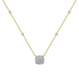 Meher Halo Moissanite Necklace