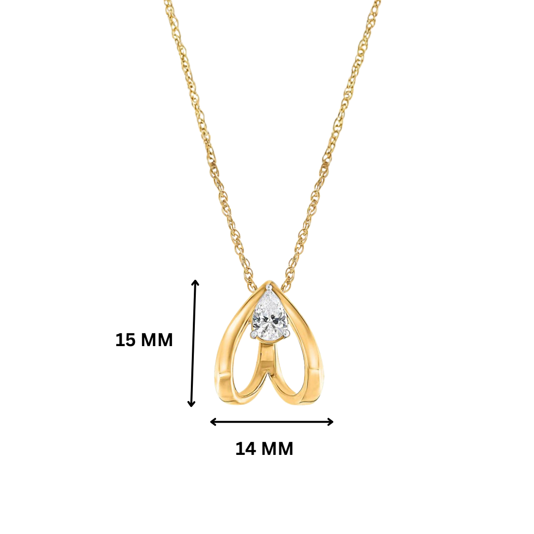 Inaaya Pear Moissanite Necklace
