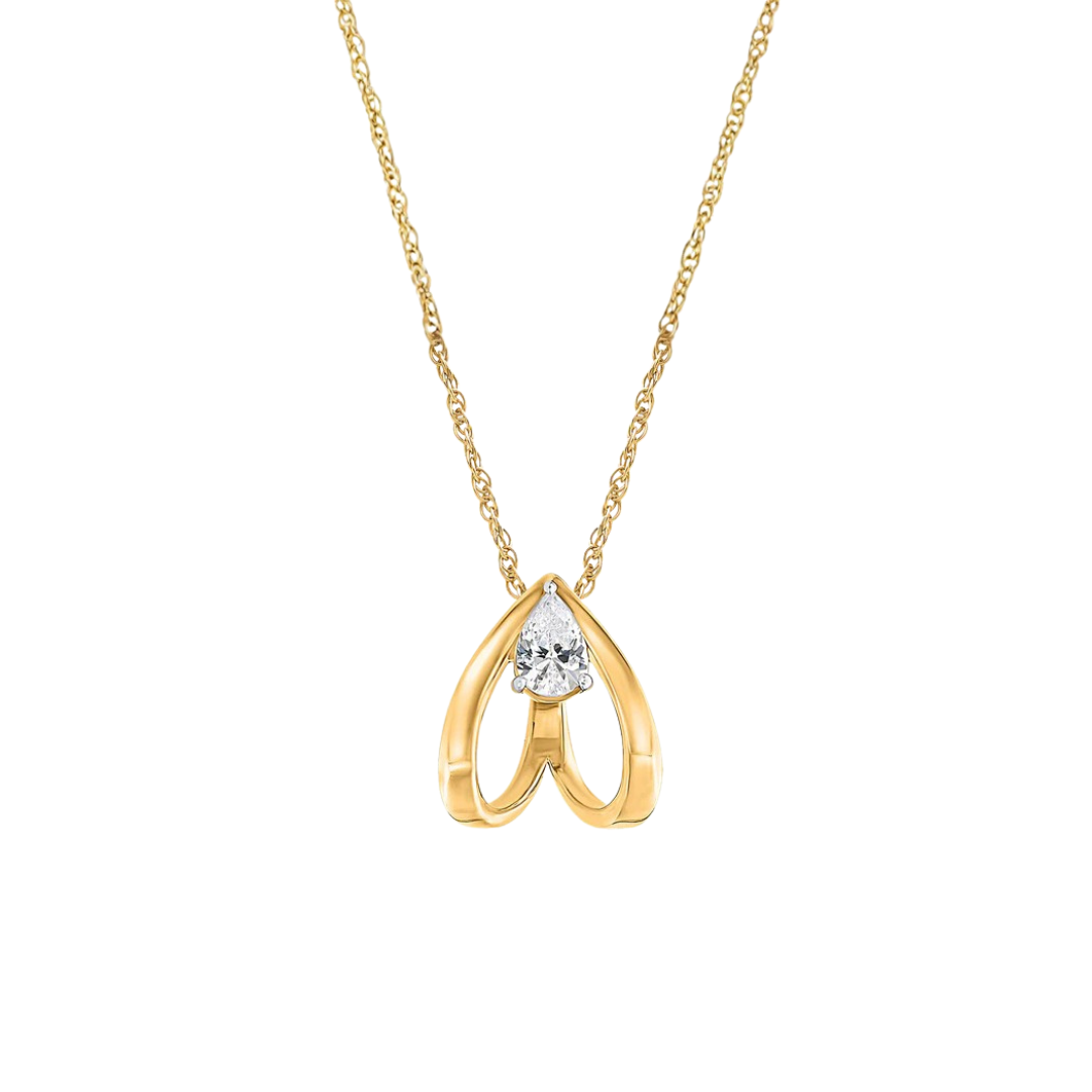 Inaaya Pear Moissanite Necklace