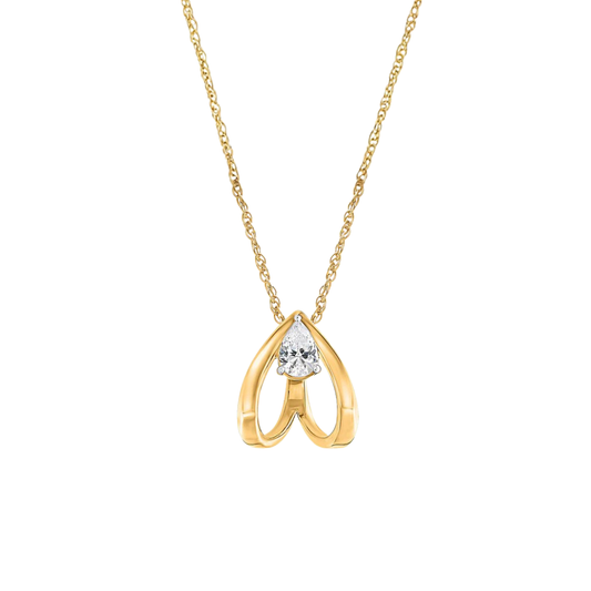 Inaaya Pear Moissanite Necklace