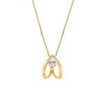 Inaaya Pear Moissanite Necklace
