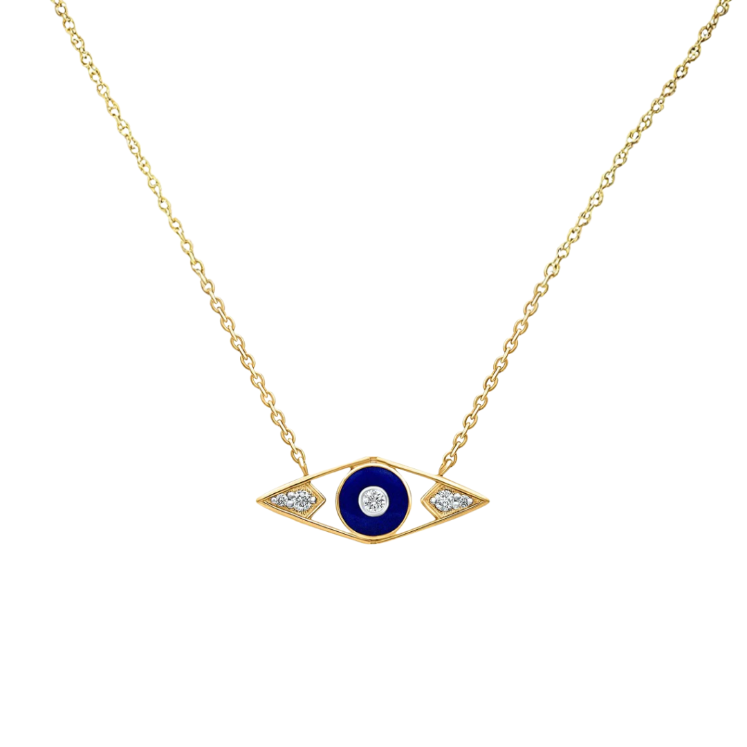 Lila Evil Eye Moissanite Necklace