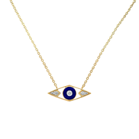 Lila Evil Eye Moissanite Necklace