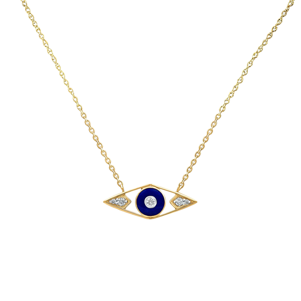 Lila Evil Eye Moissanite Necklace