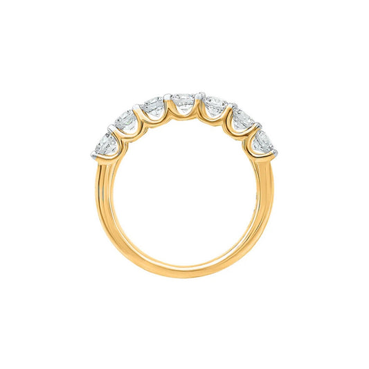 Classic Seven Round Shape Moissanite Band Ring