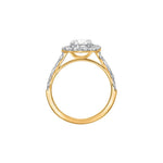 The Halo Round Moissanite Ring