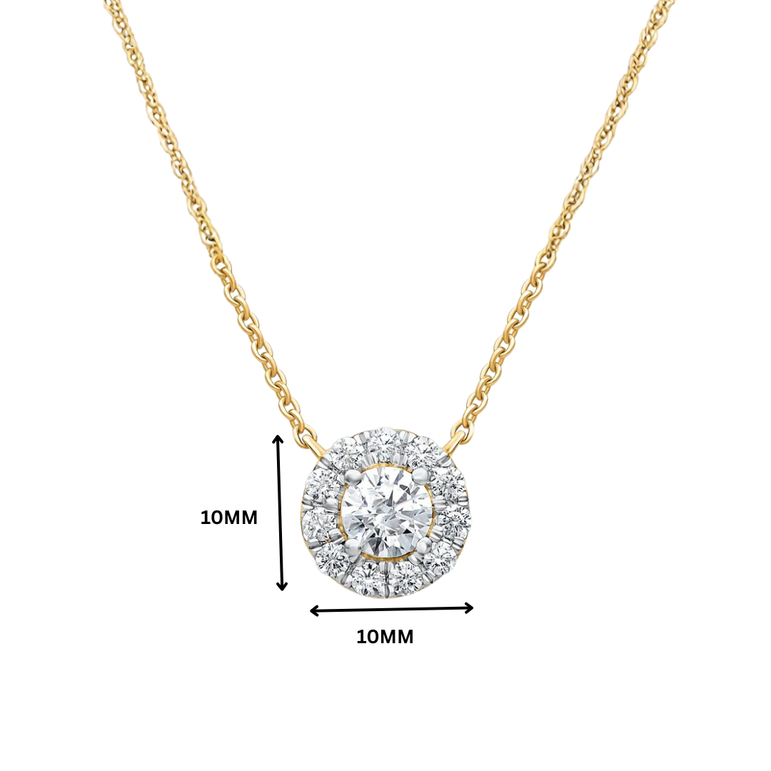 Celeste Halo Moissanite Necklace