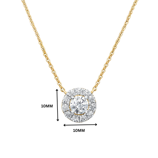 Celeste Halo Moissanite Necklace