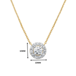 Celeste Halo Moissanite Necklace