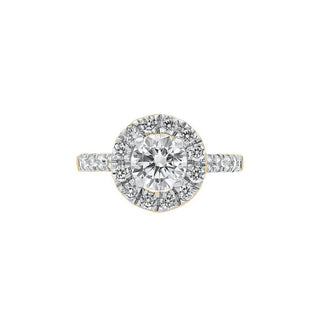 The Halo Round Moissanite Ring