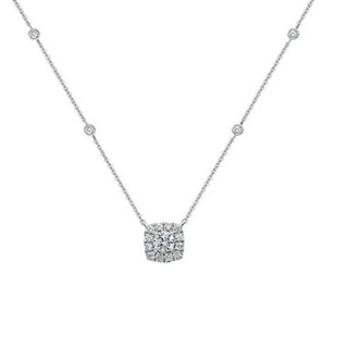 Meher Halo Moissanite Necklace